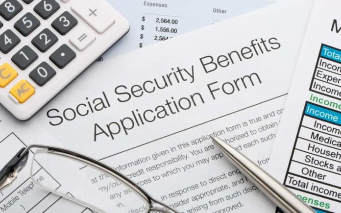 Social Security Benefits Application Form.
