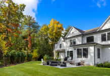 Backyard and exterior of a suburban home