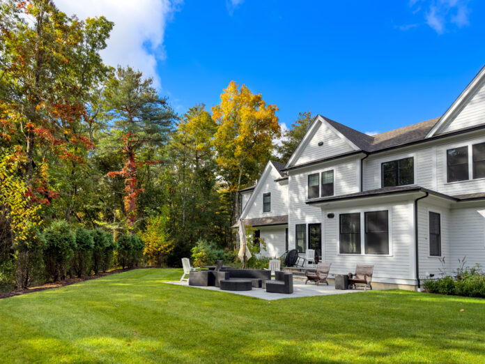 Backyard and exterior of a suburban home